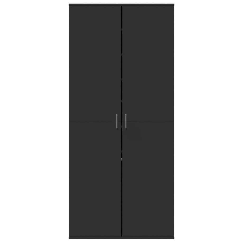 Armoire à chaussures Noir 80x39x178 cm Bois d'ingénierie - XIOS