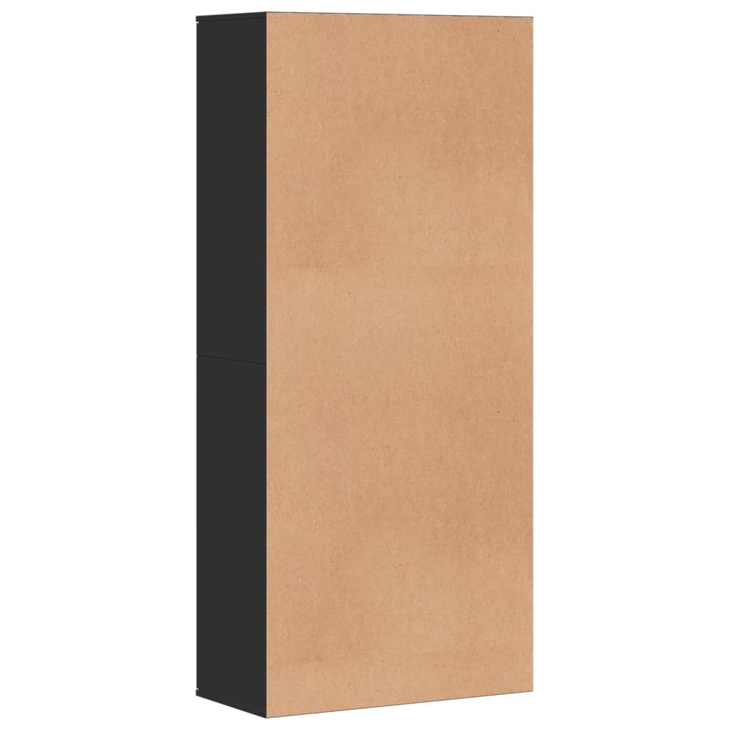 Armoire à chaussures Noir 80x39x178 cm Bois d'ingénierie - XIOS