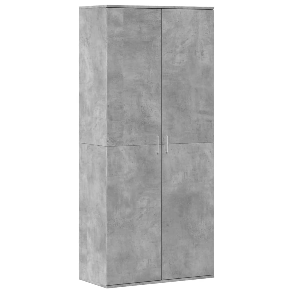 Armoire à chaussures Gris béton 80x39x178 cm Bois d'ingénierie - XIOS