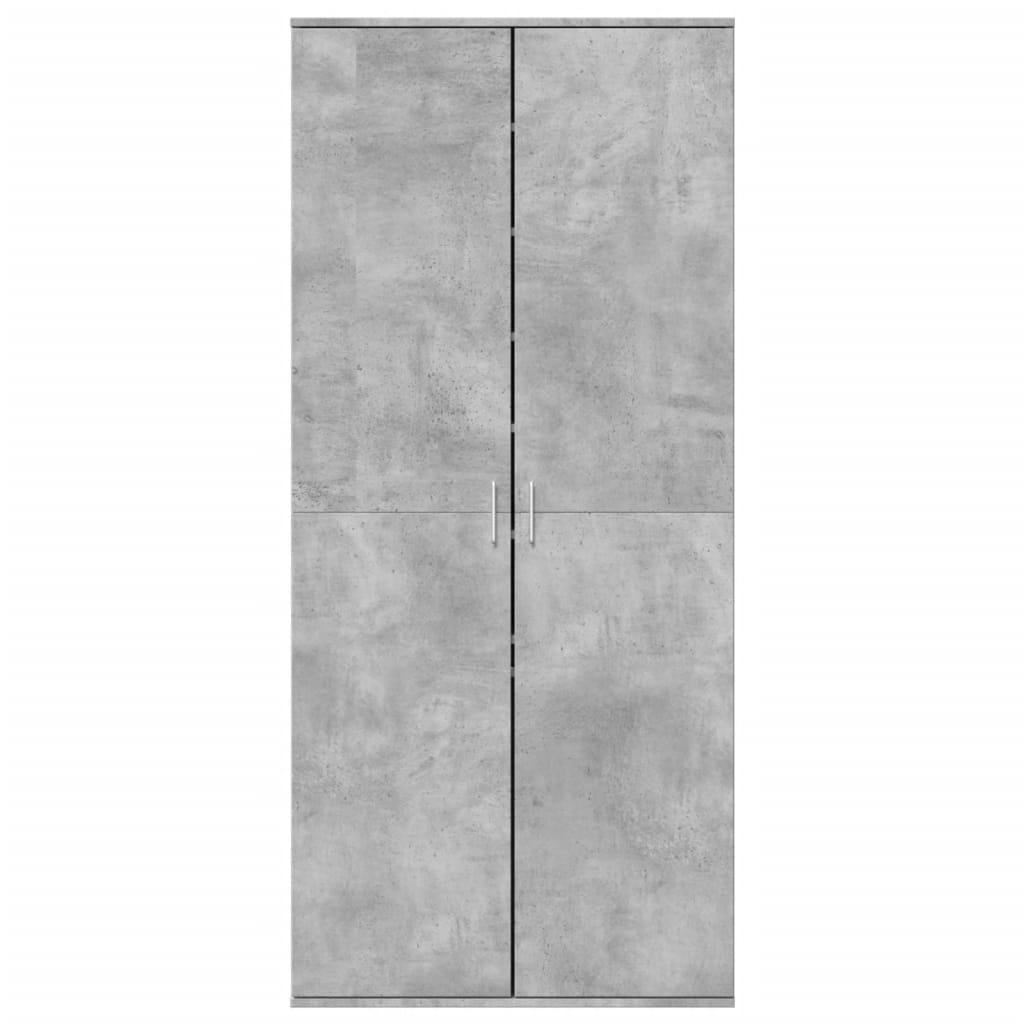 Armoire à chaussures Gris béton 80x39x178 cm Bois d'ingénierie - XIOS
