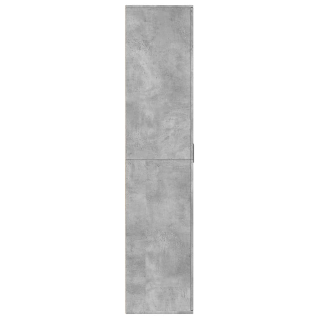 Armoire à chaussures Gris béton 80x39x178 cm Bois d'ingénierie - XIOS