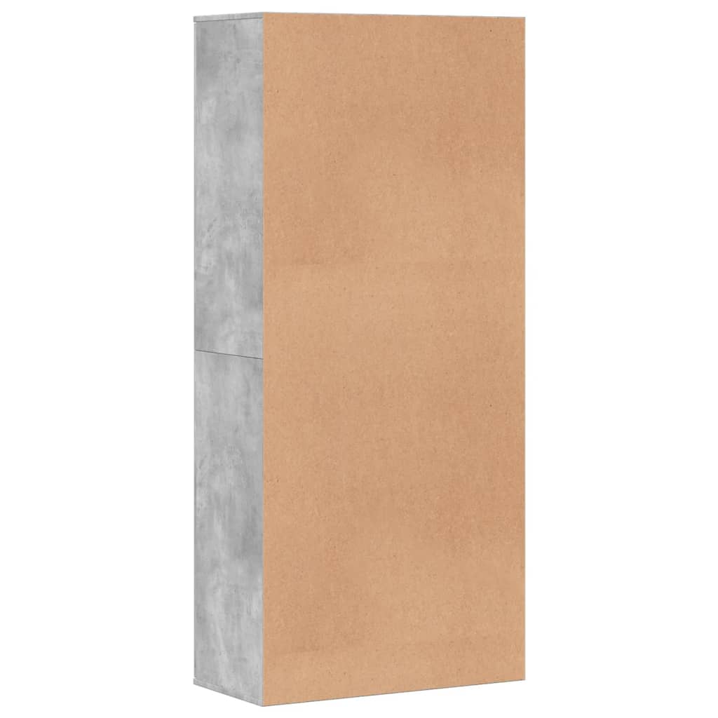 Armoire à chaussures Gris béton 80x39x178 cm Bois d'ingénierie - XIOS