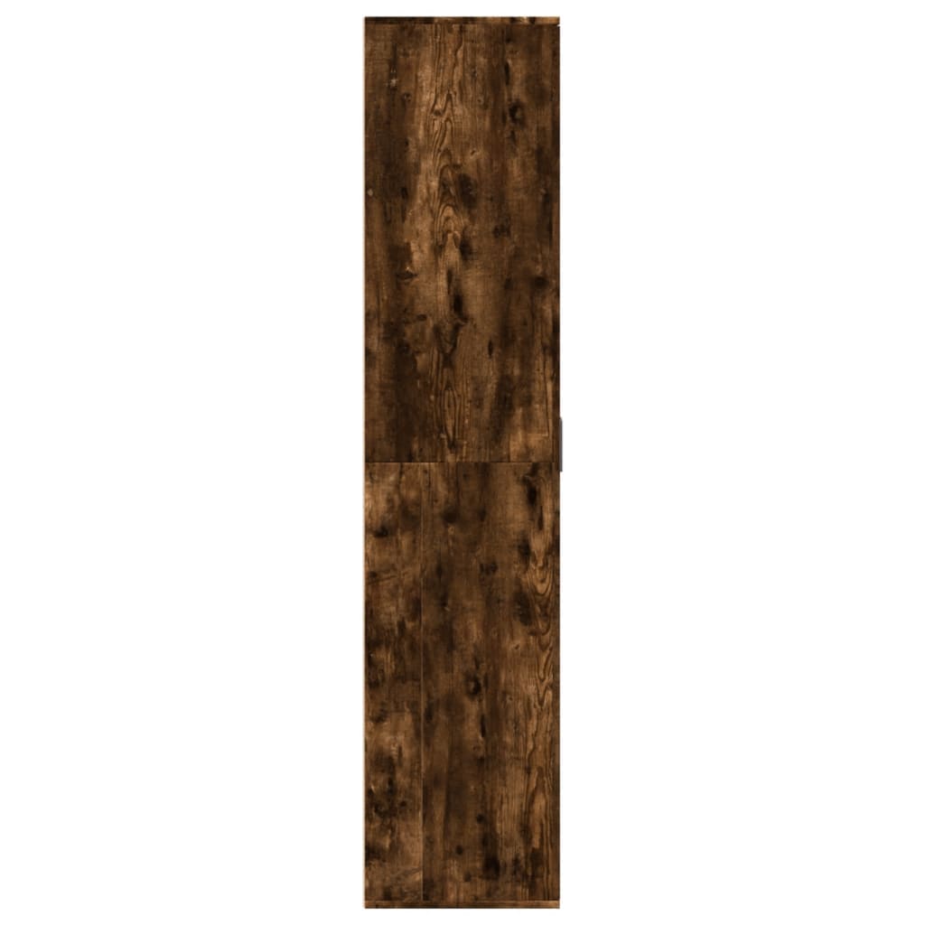Armoire à chaussures chêne fumé 80x39x178 cm bois d'ingénierie - XIOS