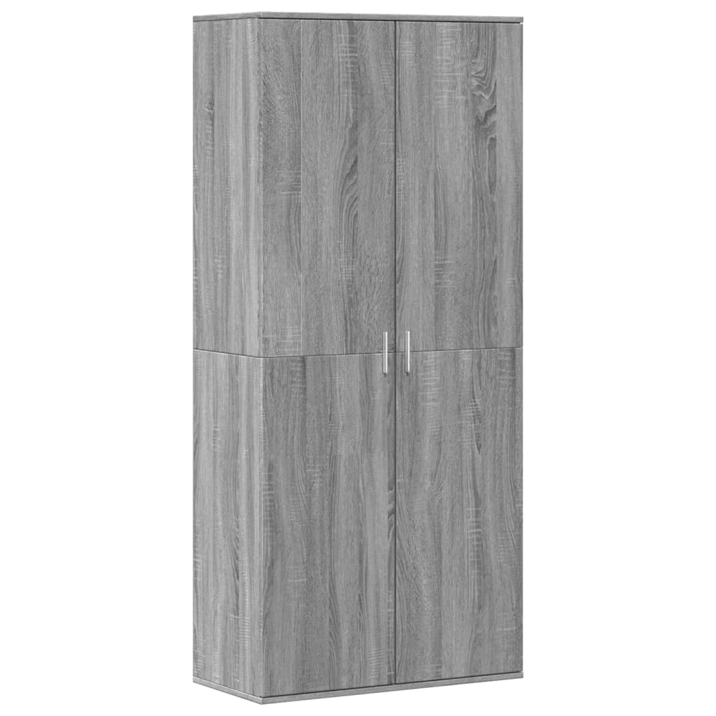 Armoire à chaussures sonoma gris 80x39x178 cm bois d'ingénierie - XIOS