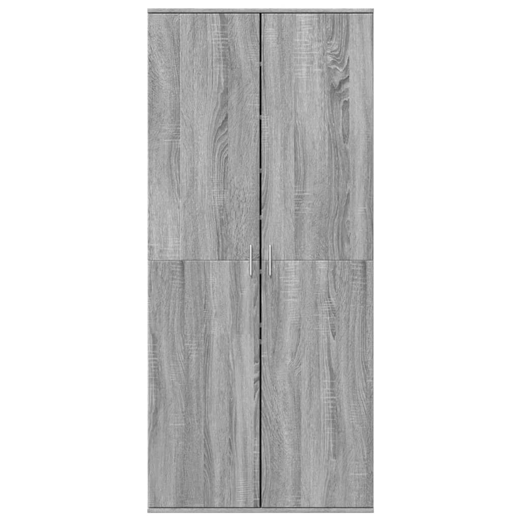 Armoire à chaussures sonoma gris 80x39x178 cm bois d'ingénierie - XIOS