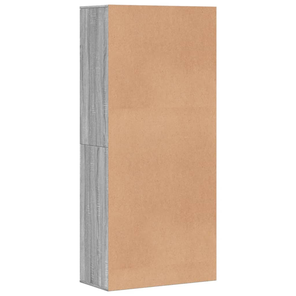 Armoire à chaussures sonoma gris 80x39x178 cm bois d'ingénierie - XIOS