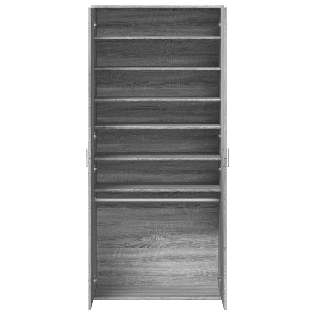 Armoire à chaussures sonoma gris 80x39x178 cm bois d'ingénierie - XIOS