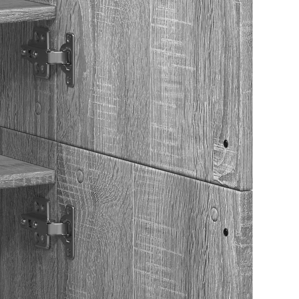 Armoire à chaussures sonoma gris 80x39x178 cm bois d'ingénierie - XIOS