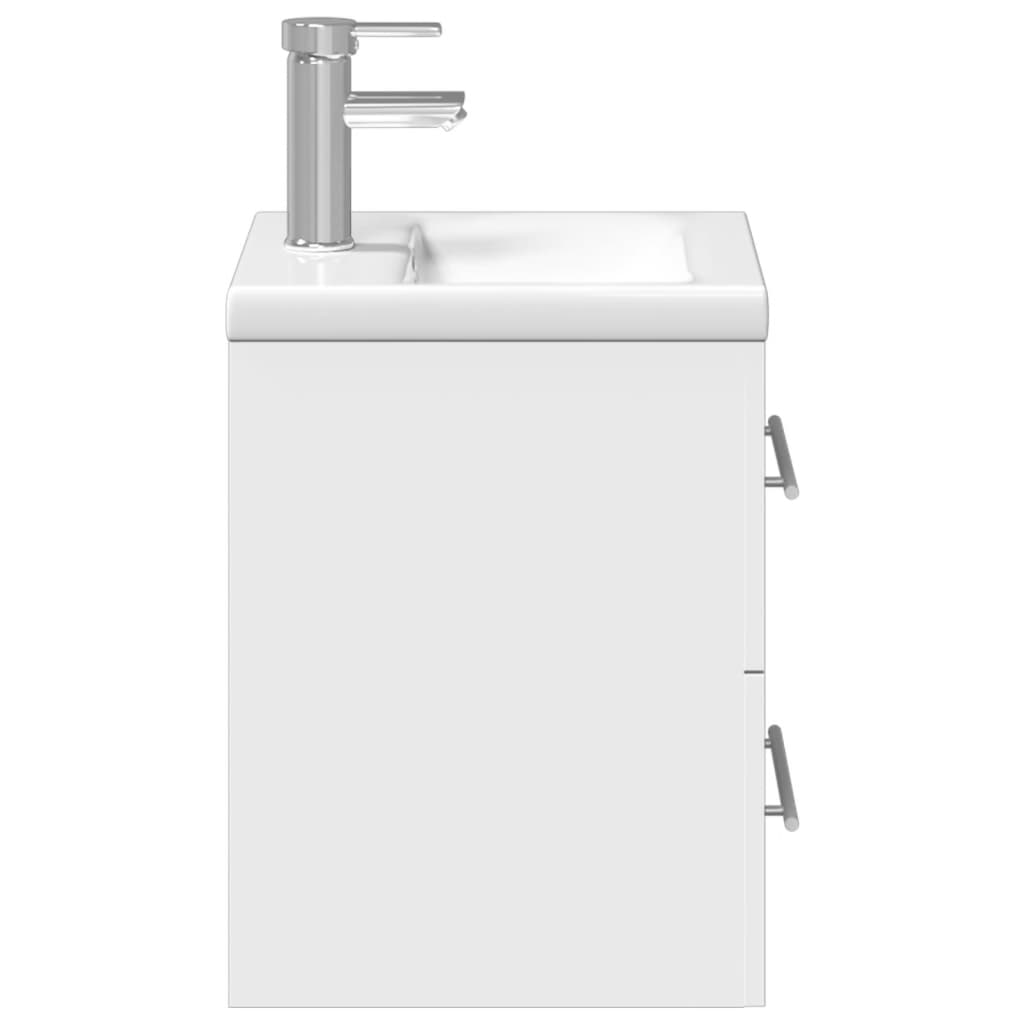Armoire lavabo de salle de bain avec bassin intégré blanc - XIOS