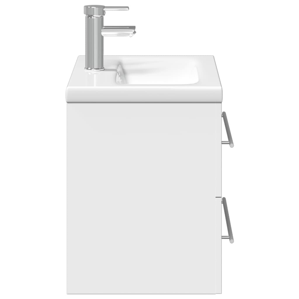 Armoire lavabo de salle de bain avec bassin intégré blanc - XIOS
