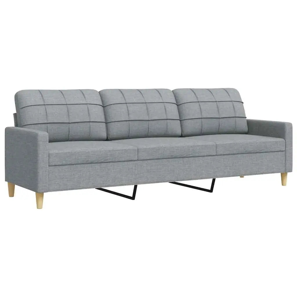 Canapé à 3 places Gris clair 210 cm Tissu - XIOS
