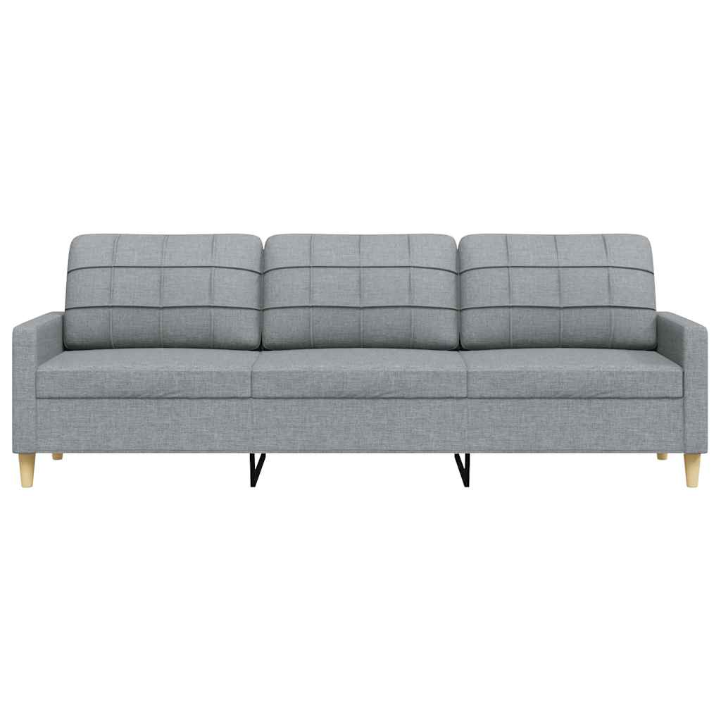 Canapé à 3 places Gris clair 210 cm Tissu - XIOS
