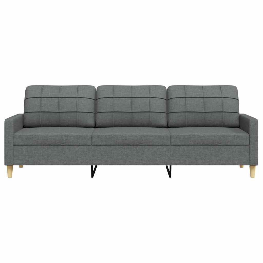 Canapé à 3 places Gris foncé 210 cm Tissu - XIOS