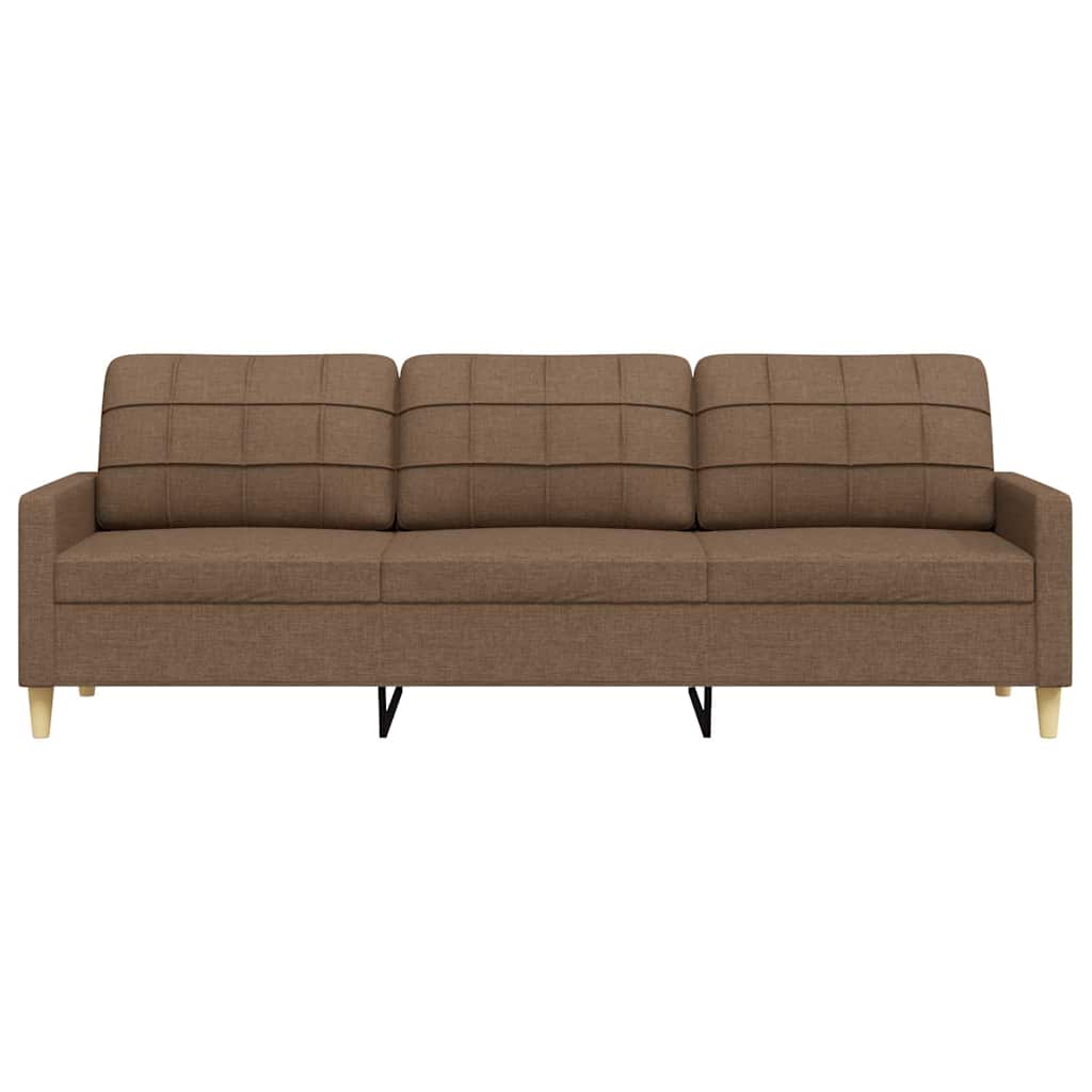 Canapé à 3 places Marron 210 cm Tissu - XIOS