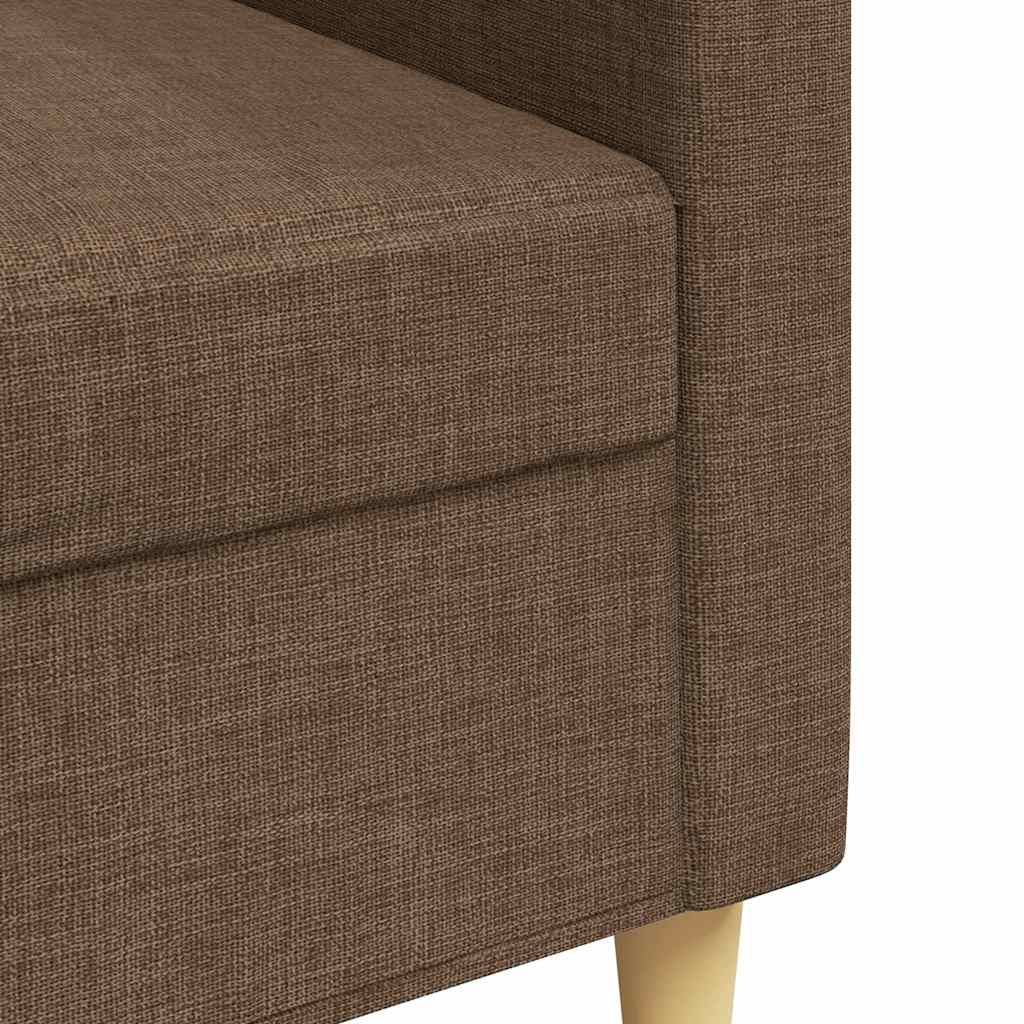 Canapé à 3 places Marron 210 cm Tissu - XIOS