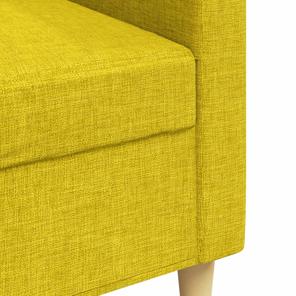 Canapé à 3 places Jaune clair 210 cm Tissu - XIOS