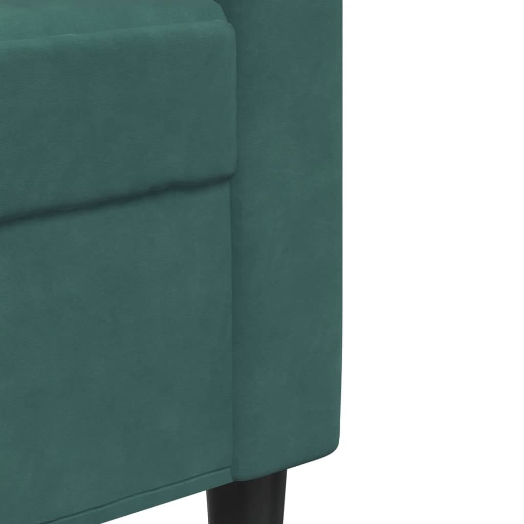 Canapé à 2 places Vert foncé 120 cm Velours - XIOS