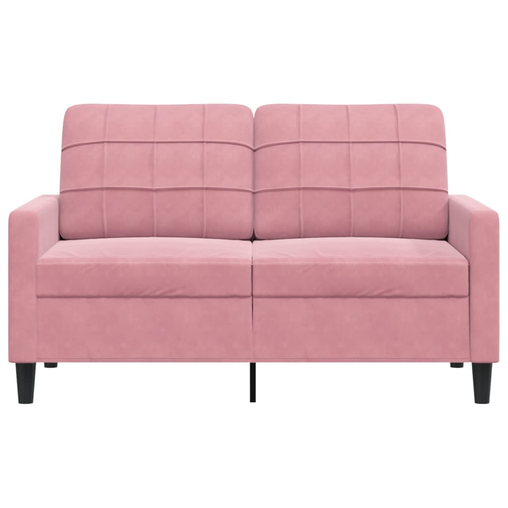 Canapé à 2 places Rose 120 cm Velours - XIOS