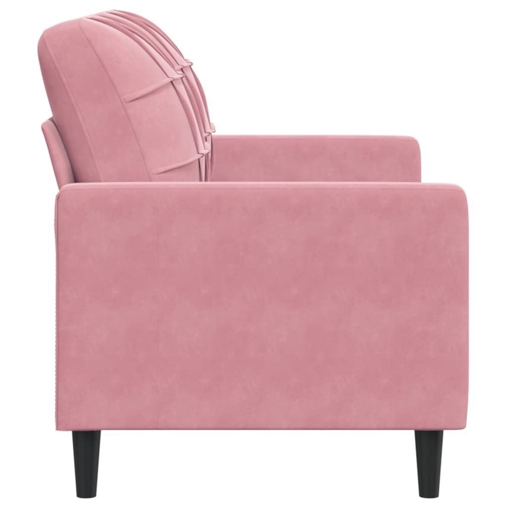 Canapé à 2 places Rose 120 cm Velours - XIOS