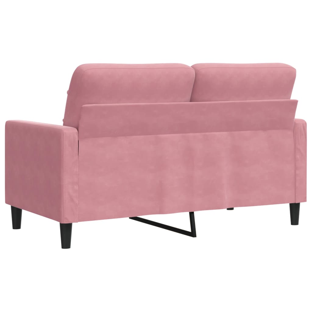 Canapé à 2 places Rose 120 cm Velours - XIOS