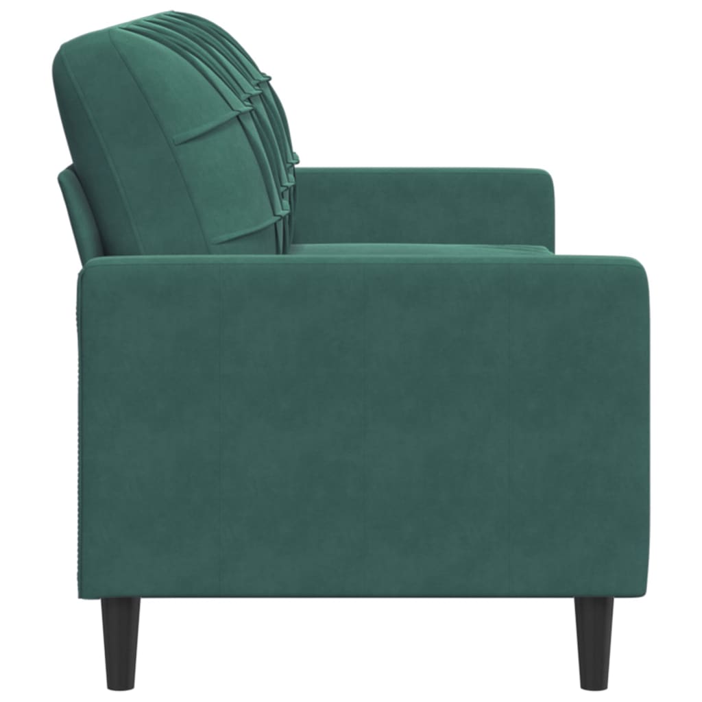 Canapé à 3 places Vert foncé 180 cm Velours - XIOS
