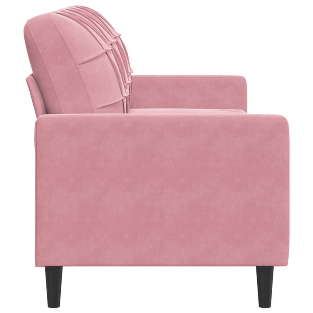 Canapé à 3 places Rose 180 cm Velours - XIOS