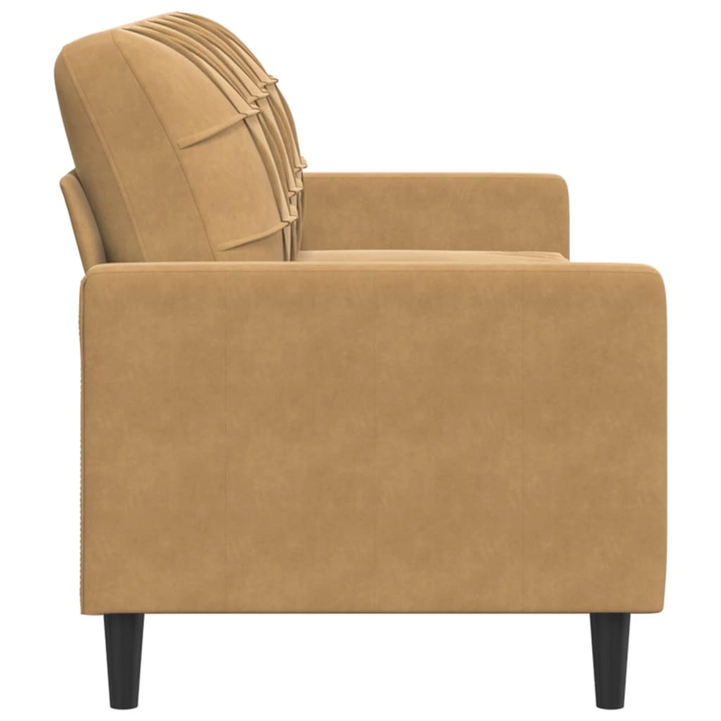 Canapé à 3 places Marron 180 cm Velours - XIOS