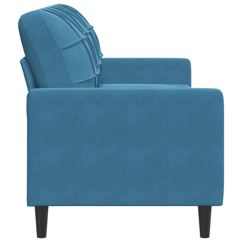 Canapé à 3 places Bleu 180 cm Velours - XIOS