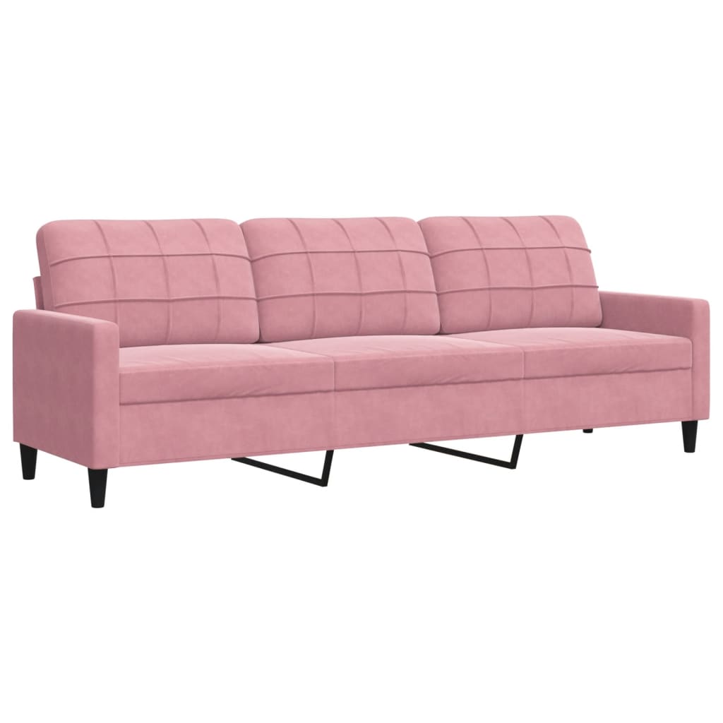 Canapé à 3 places Rose 210 cm Velours - XIOS