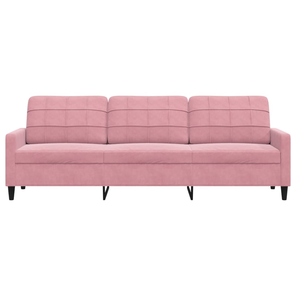 Canapé à 3 places Rose 210 cm Velours - XIOS