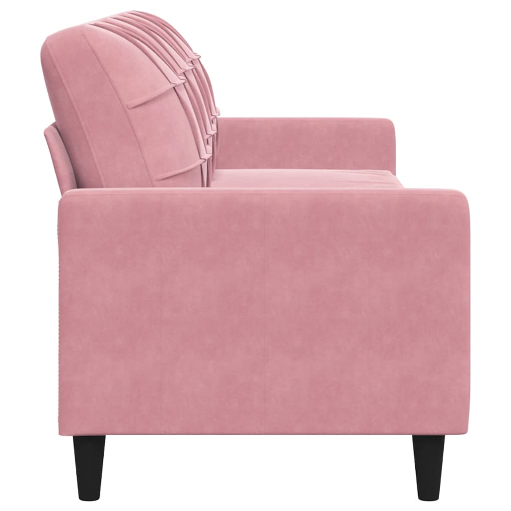 Canapé à 3 places Rose 210 cm Velours - XIOS