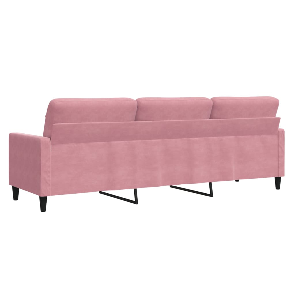 Canapé à 3 places Rose 210 cm Velours - XIOS
