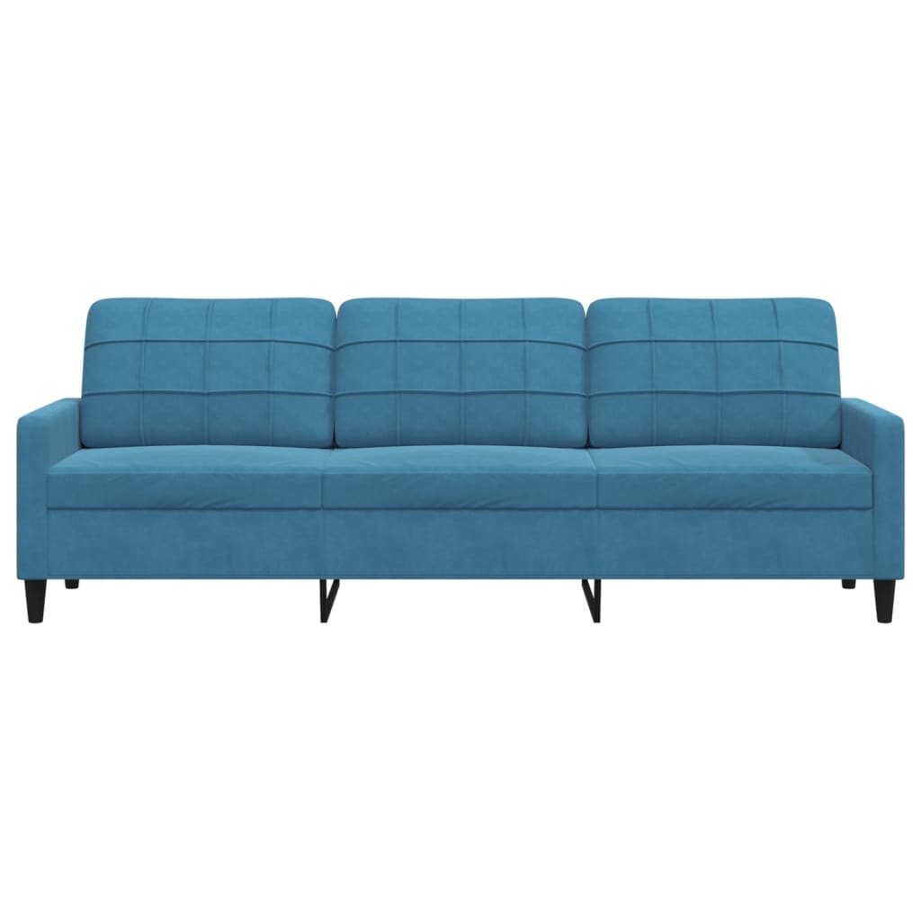 Canapé à 3 places Bleu 210 cm Velours - XIOS