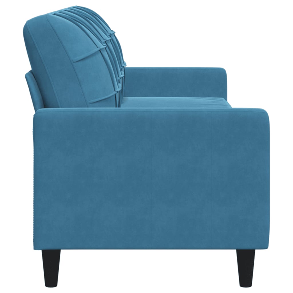 Canapé à 3 places Bleu 210 cm Velours - XIOS