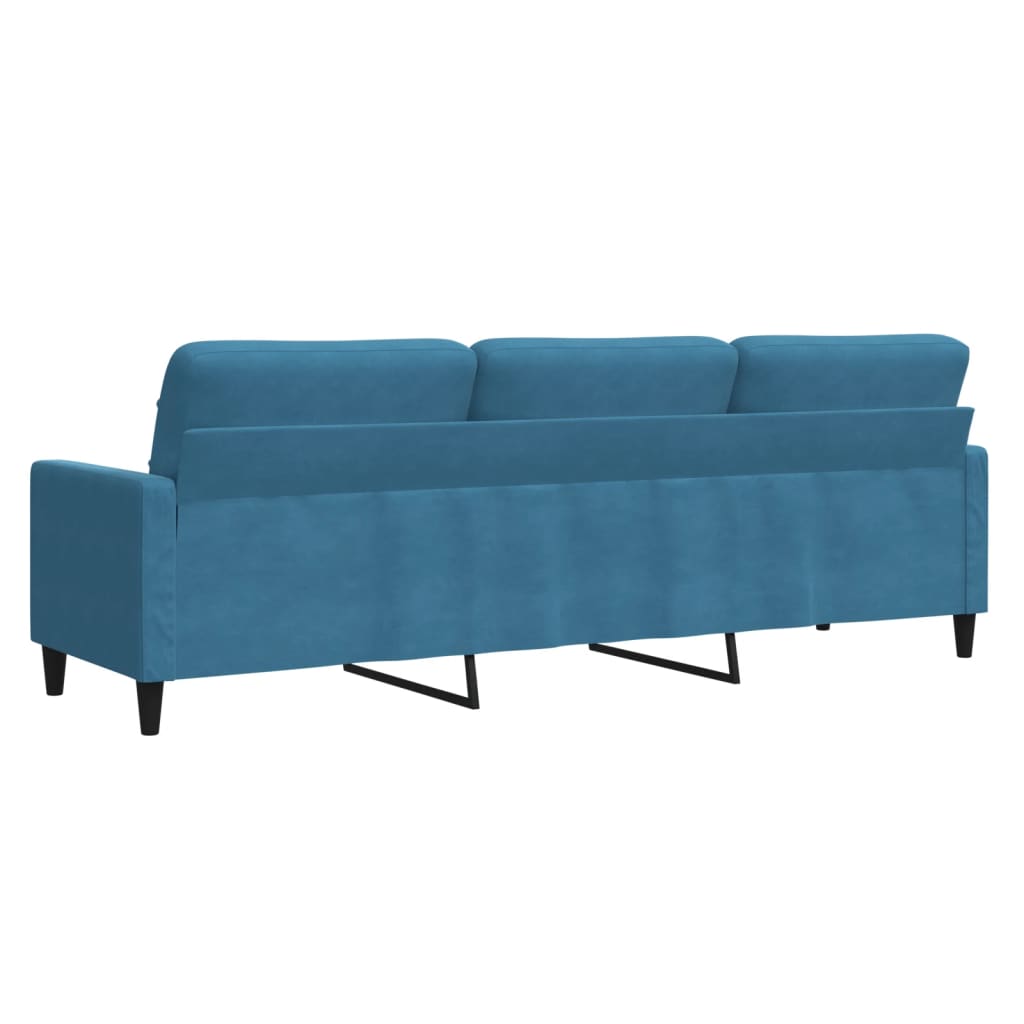 Canapé à 3 places Bleu 210 cm Velours - XIOS
