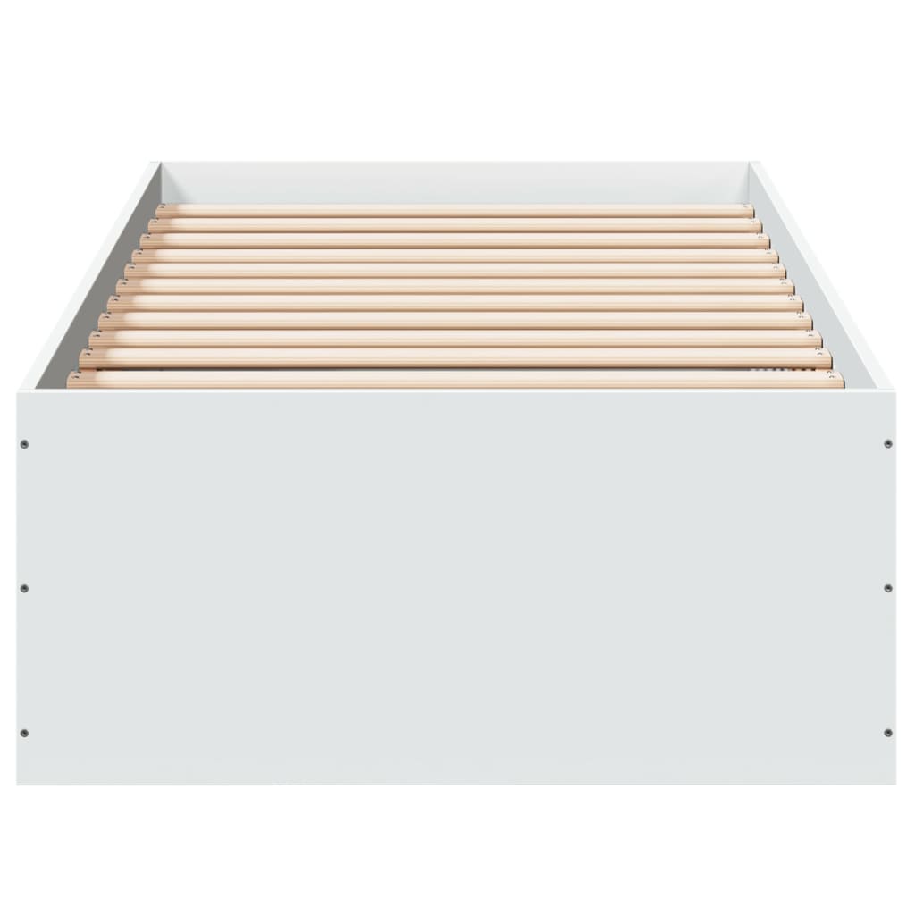 Cadre de lit sans matelas blanc 75x190 cm bois d'ingénierie - XIOS