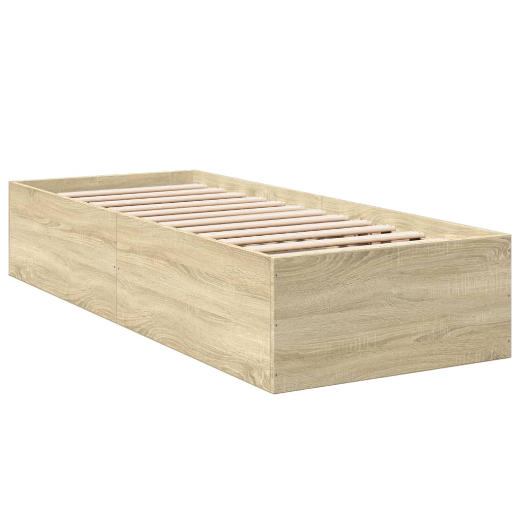 Cadre de lit sans matelas chêne sonoma 75x190 cm - XIOS