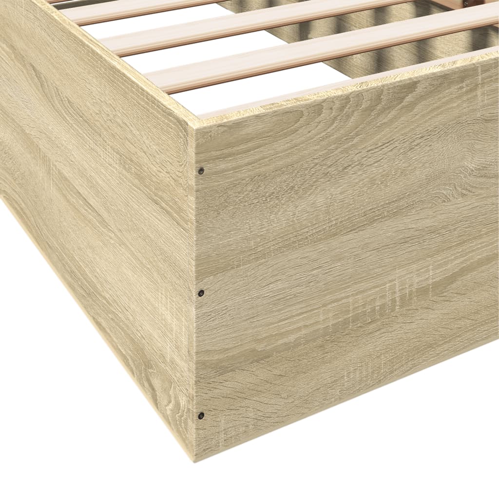 Cadre de lit sans matelas chêne sonoma 75x190 cm - XIOS
