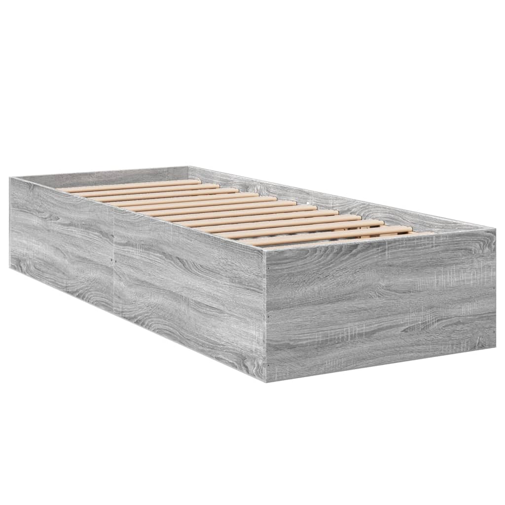Cadre de lit sans matelas sonoma gris 75x190 cm - XIOS