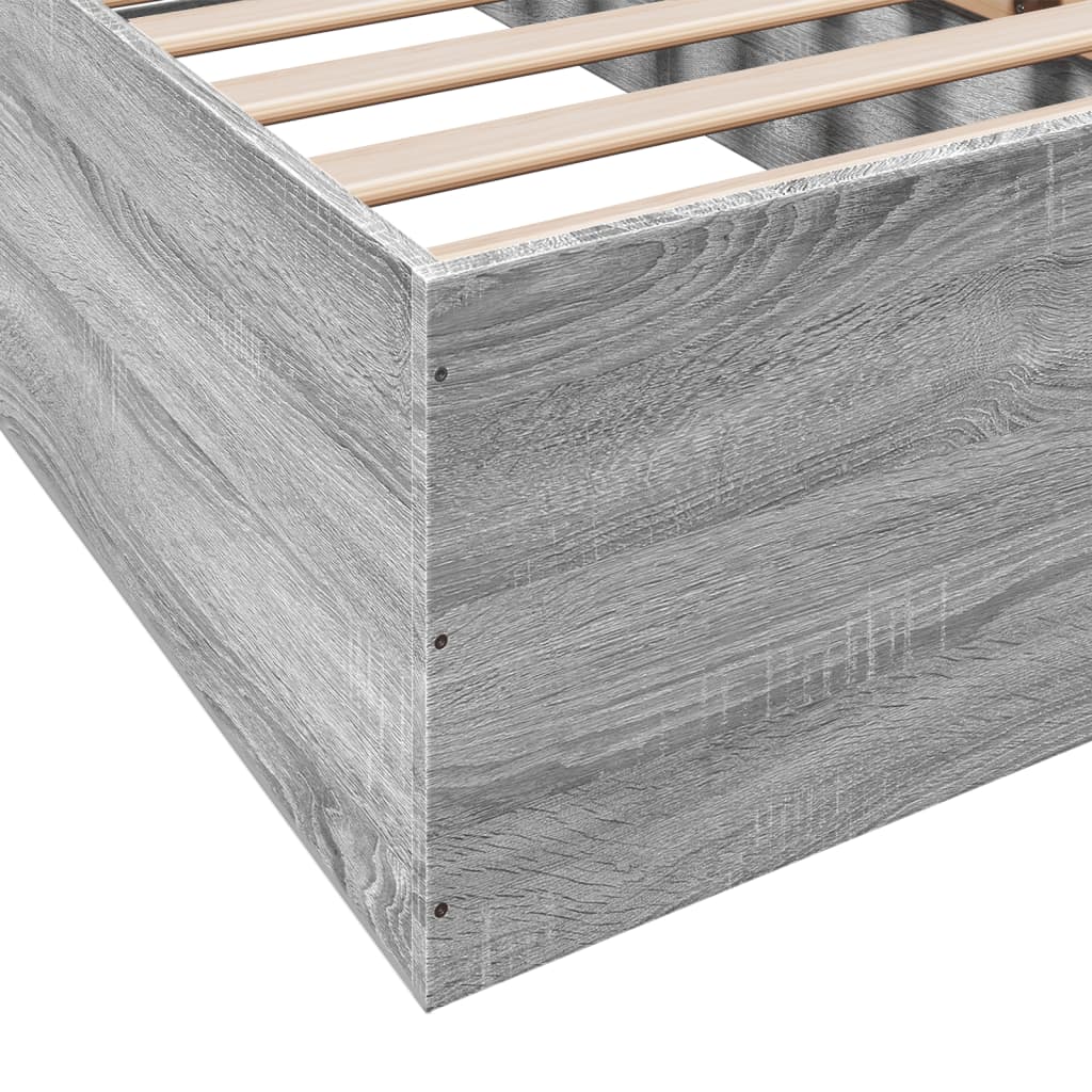 Cadre de lit sans matelas sonoma gris 75x190 cm - XIOS