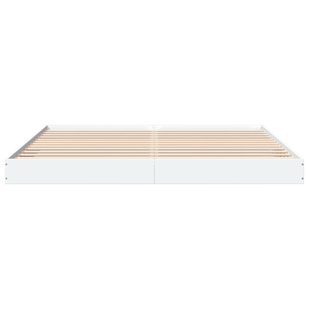 Cadre de lit sans matelas blanc 180x200 cm bois d'ingénierie - XIOS