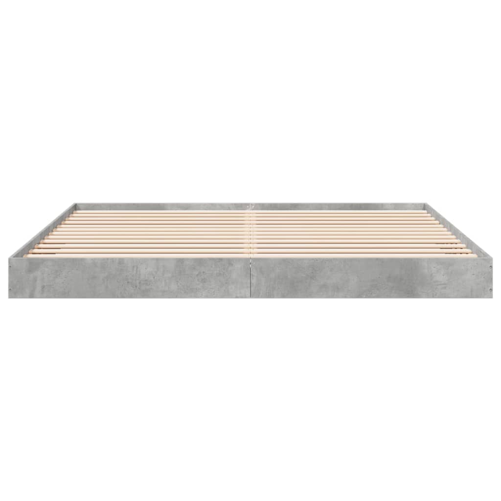 Cadre de lit sans matelas gris béton 180x200 cm - XIOS