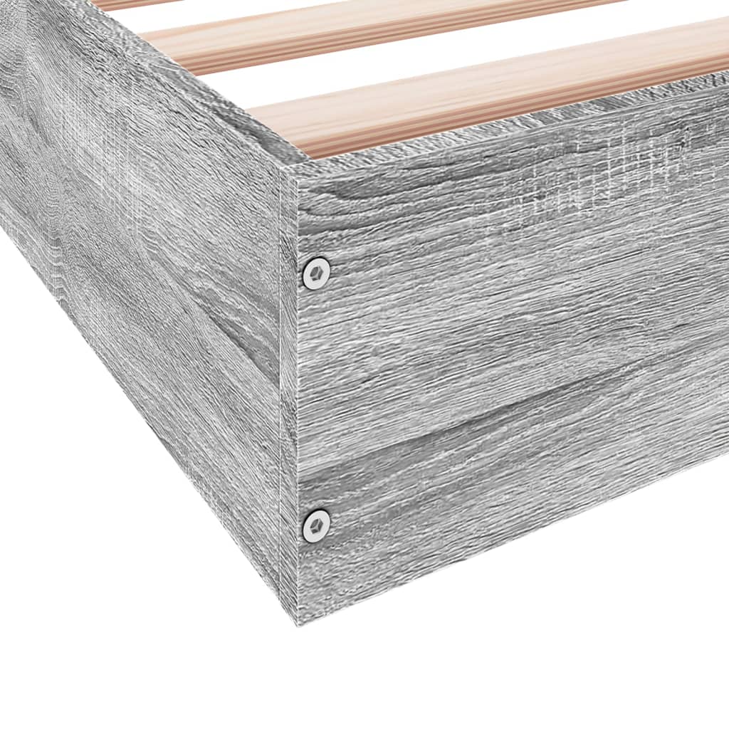 Cadre de lit sans matelas sonoma gris 180x200 cm - XIOS