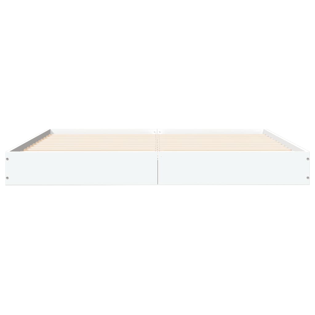 Cadre de lit sans matelas blanc 160x200 cm bois d'ingénierie - XIOS