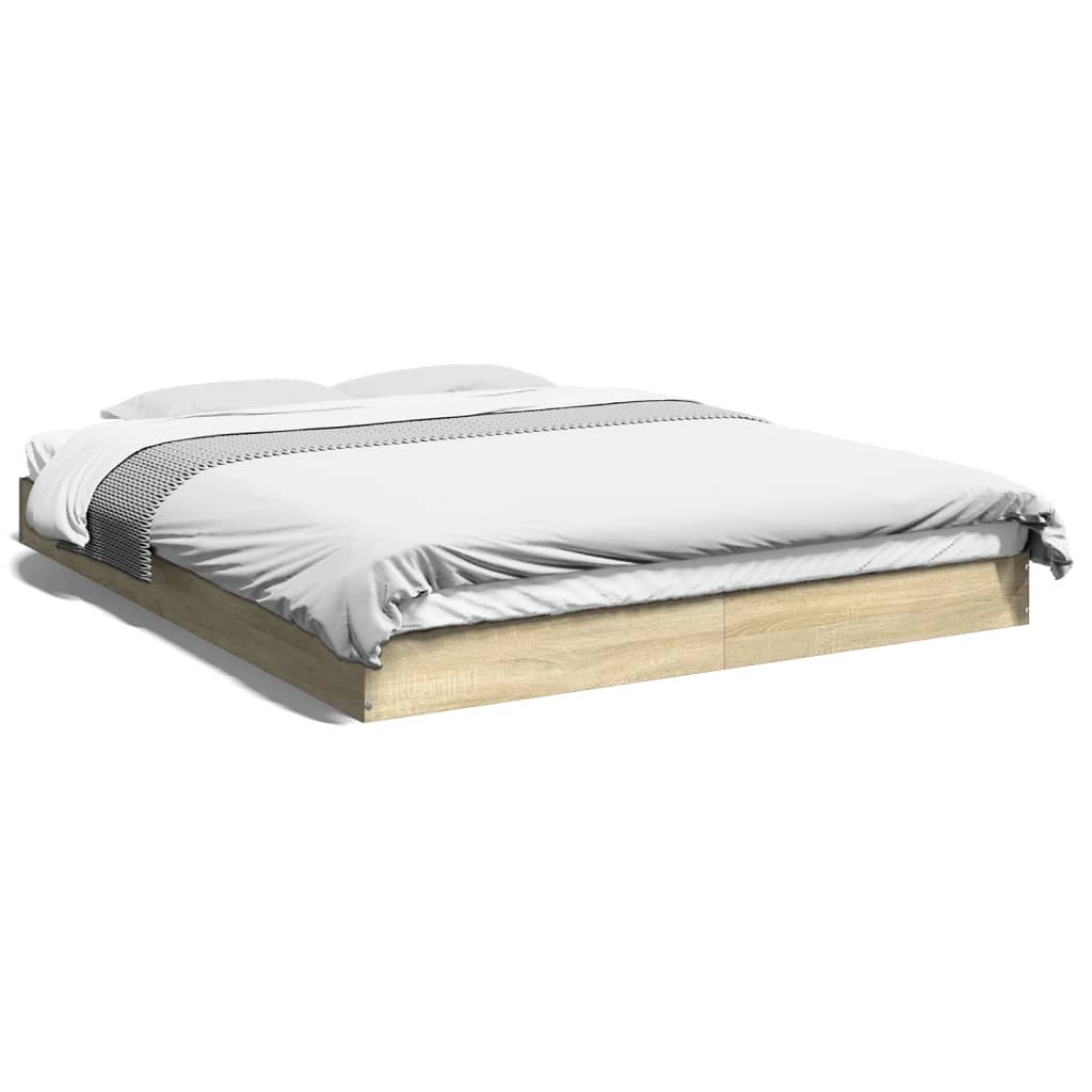 Cadre de lit sans matelas chêne sonoma 160x200 cm - XIOS