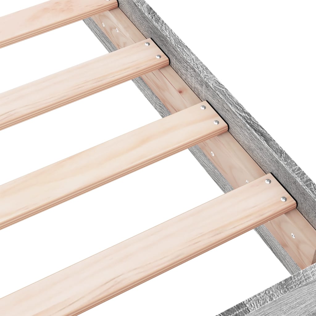 Cadre de lit sans matelas sonoma gris 160x200cm bois ingénierie - XIOS