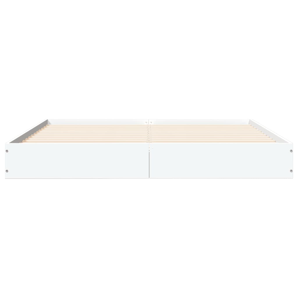 Cadre de lit sans matelas blanc 140x200 cm bois d'ingénierie - XIOS