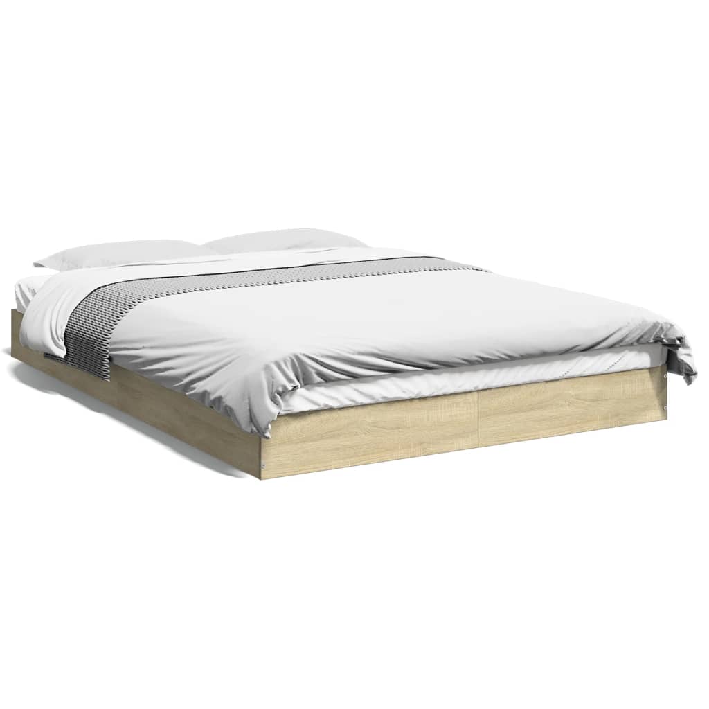 Cadre de lit sans matelas chêne sonoma 140x200 cm - XIOS