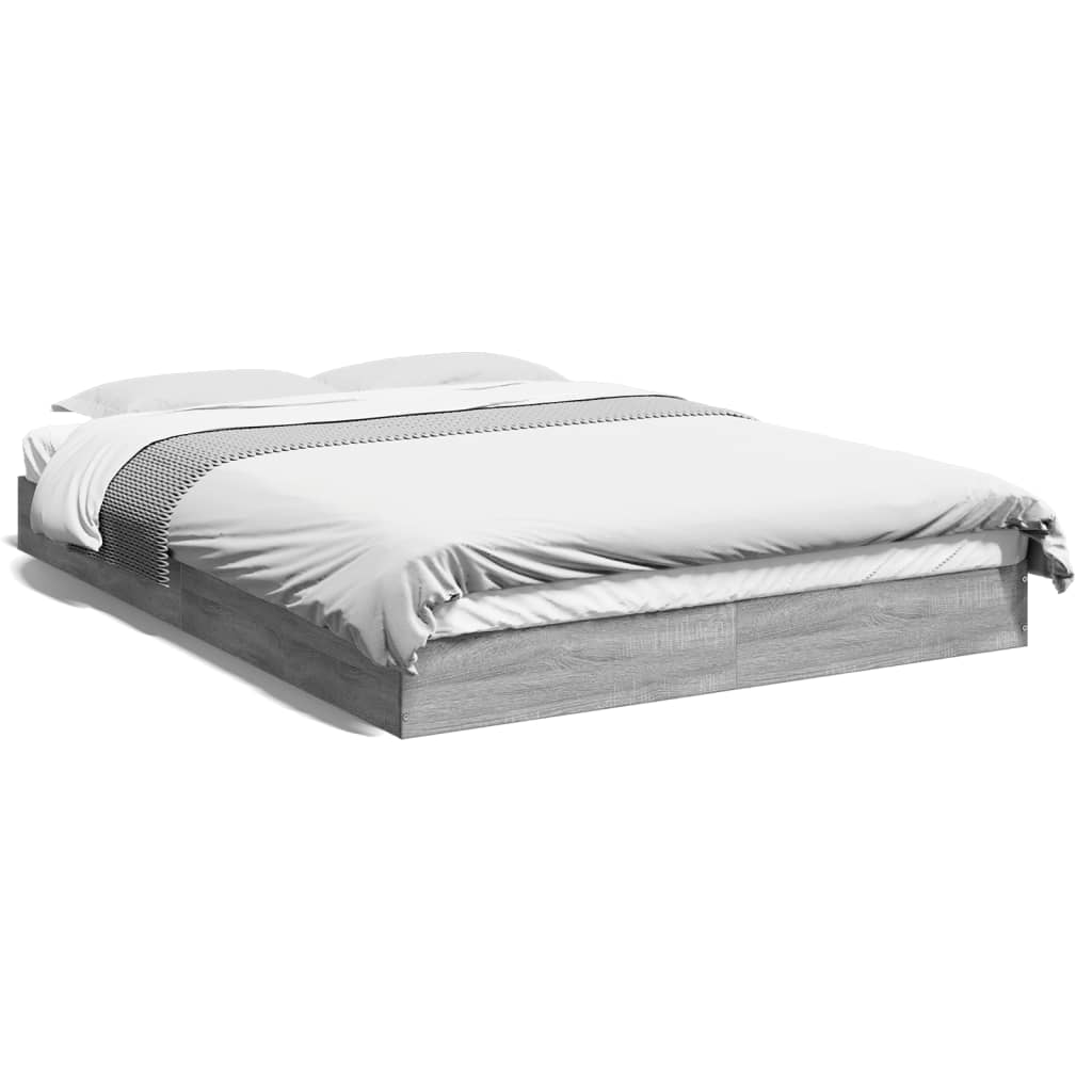 Cadre de lit sans matelas sonoma gris 140x200 cm - XIOS