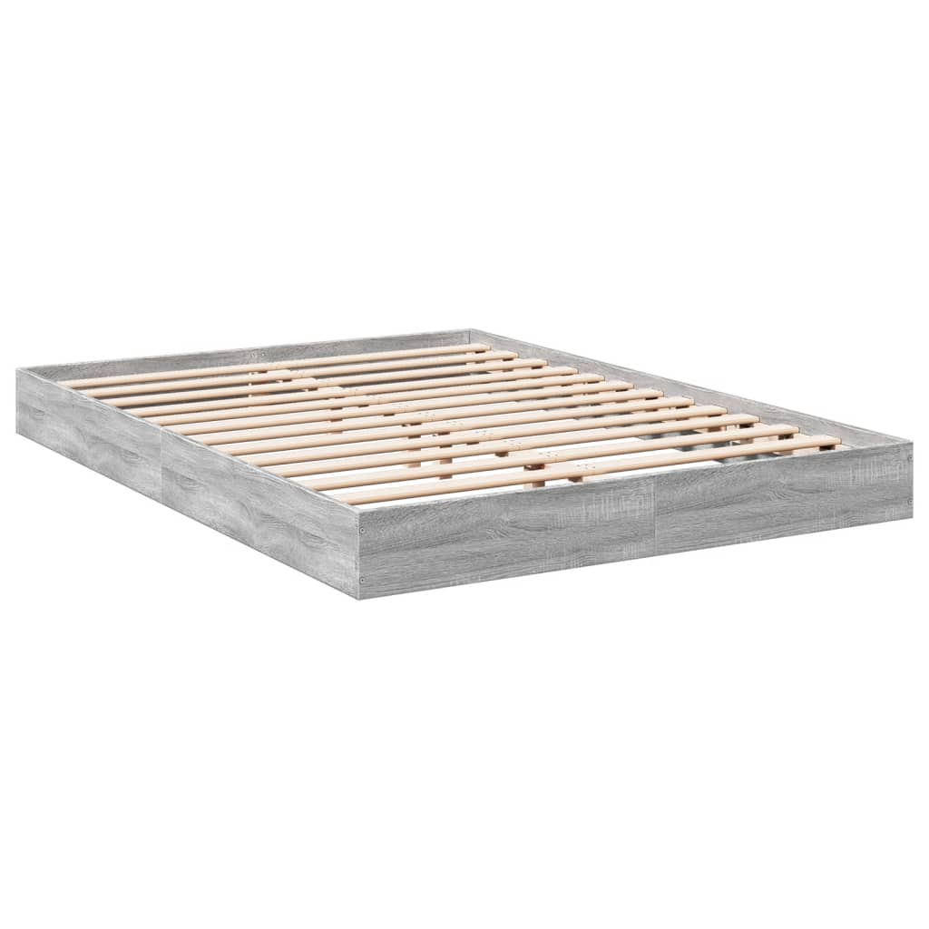 Cadre de lit sans matelas sonoma gris 140x200 cm - XIOS